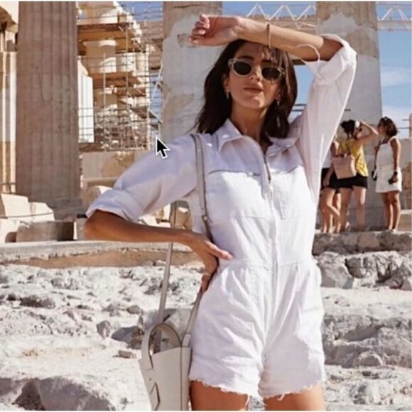 Jen’s Pirate Booty Amazon Palmetto Romper in Coconut Linen Size M - Picture 12 of 12